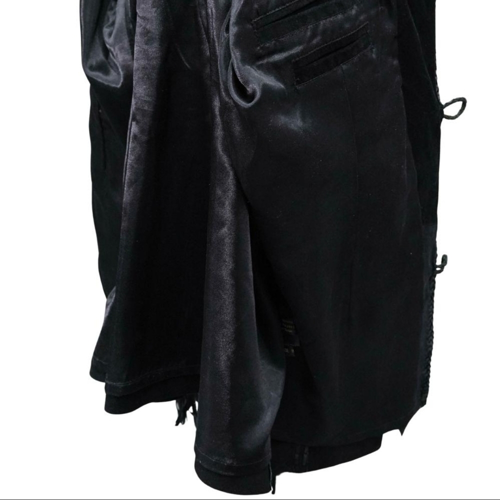 Vintage Scully Leather Western Black Fringed Jacket Beaded Detail Size 48 - Picture 11 of 14